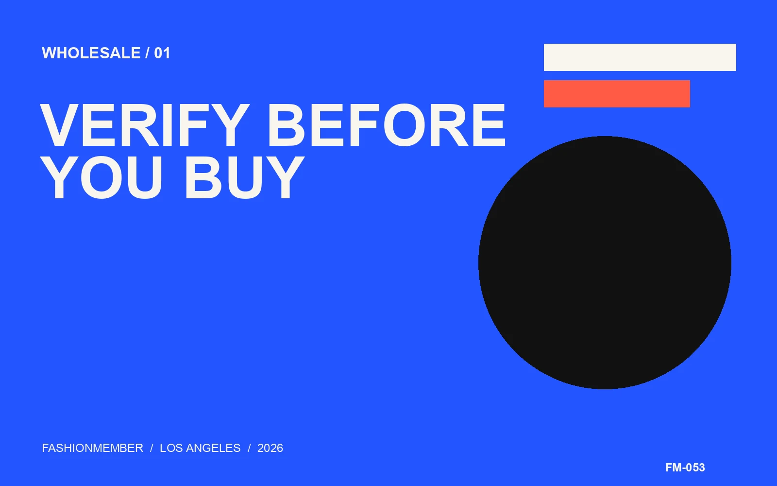 Cobalt editorial cover with a coral circle, cream title, and the words Verify Before You Buy.